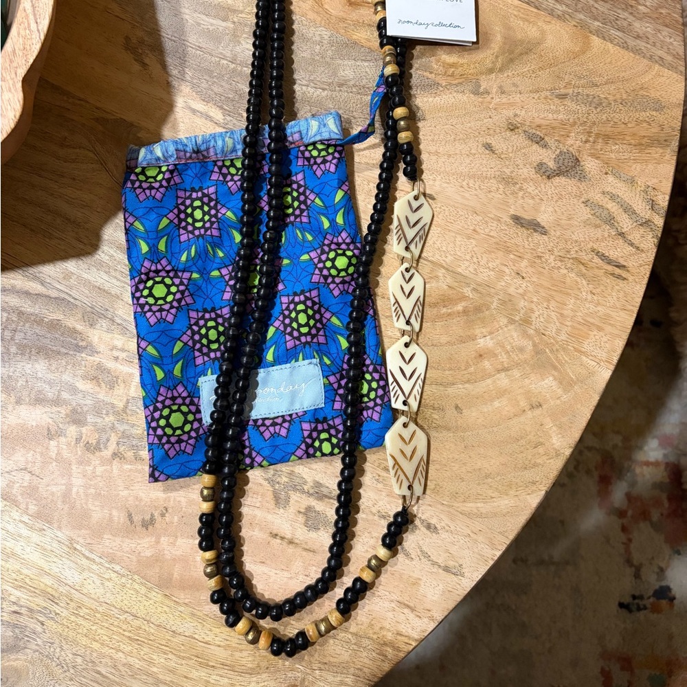 Noonday Collection Black Beaded Necklace (made in India)